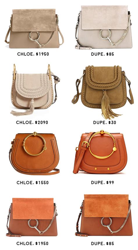 chloe saddle bag look alike